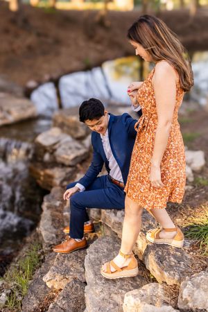 Relationship photography
Date night photoshoot
Couple walking photos
Smiling couple pictures
Engagement photography
Pre-wedding photos