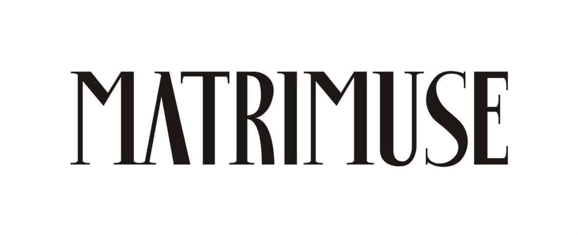 Matrimuse brand logo featuring elegant serif typography in black on a white background.