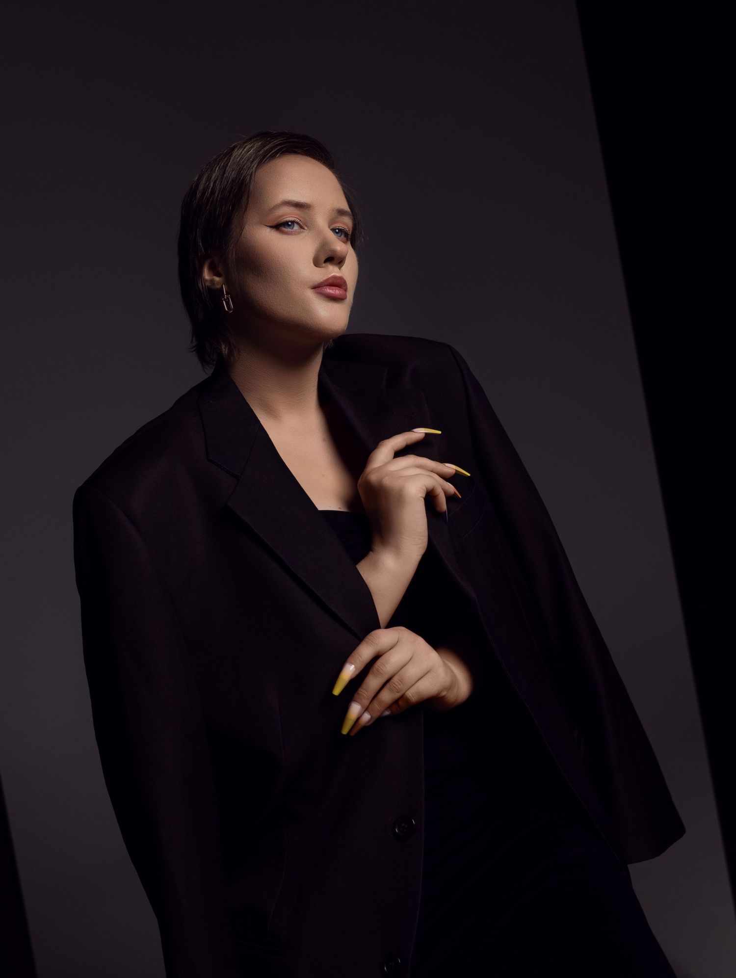 female portrait in a photo studio