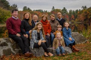 Extended family photo at Choate Park in Medway Massachusetts