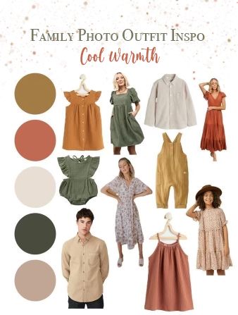 Client Outfit Inspiration. A combination of "fall colors" being rust, mustard, green and neutrals.