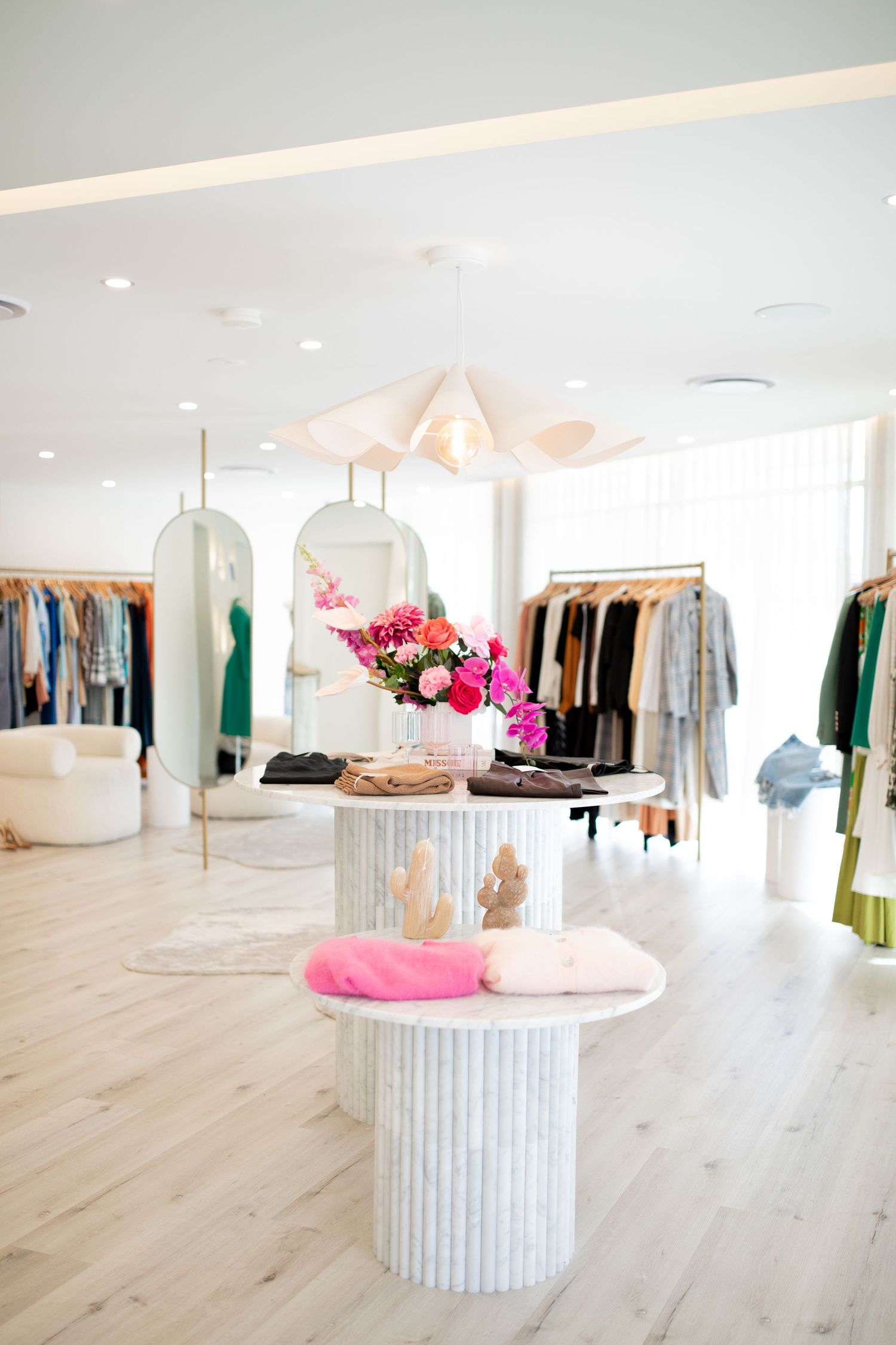Content creation for a clothing boutique's social media.