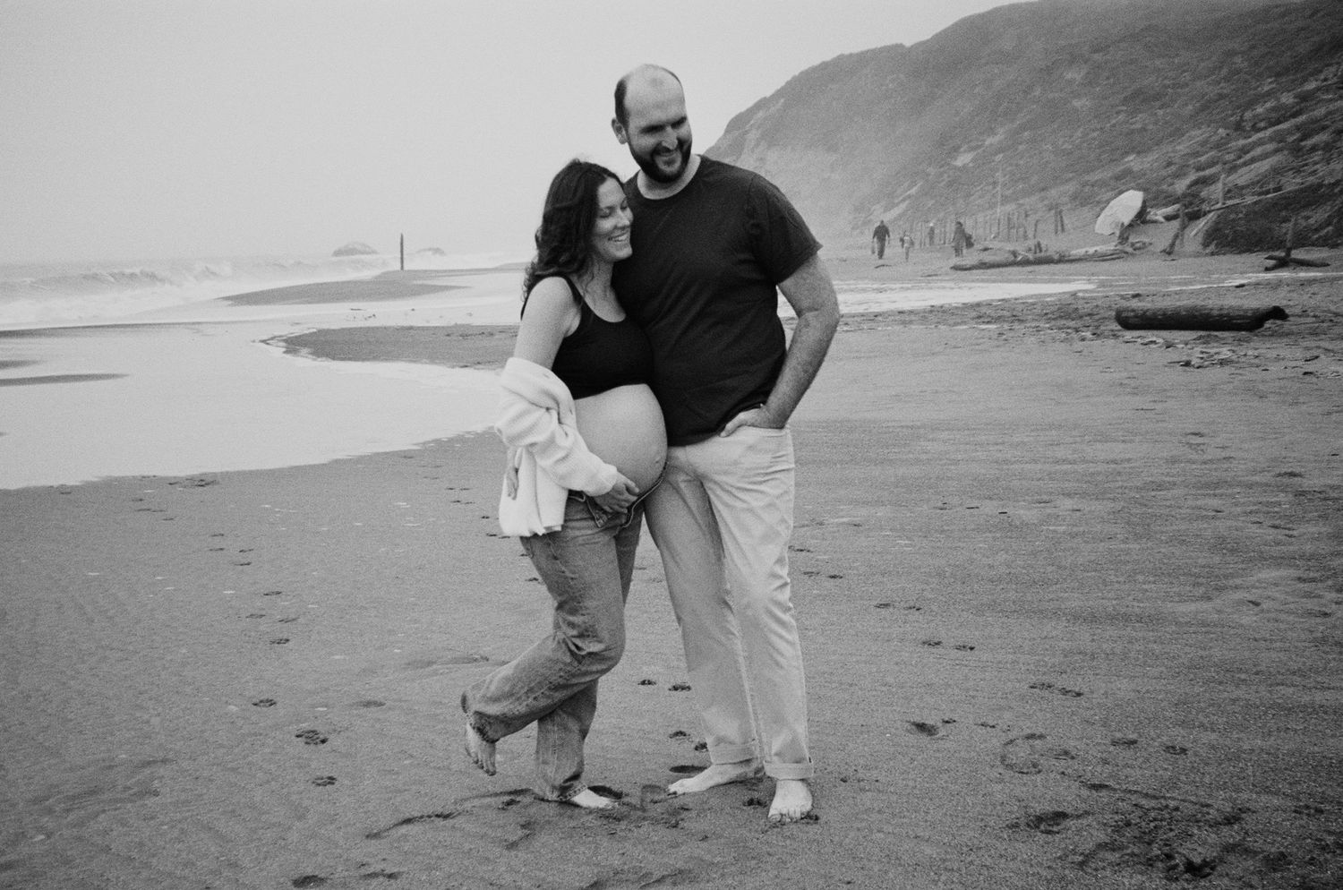 high-end maternity photoshoot with cinematic lighting and natural movement