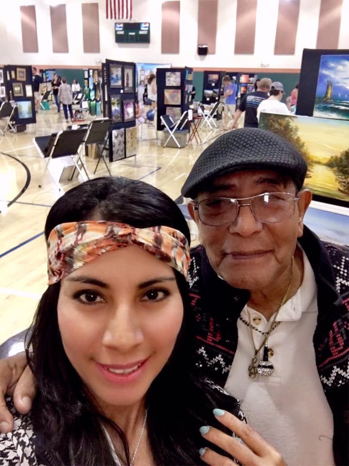 with my father, at the annual Art Fest in the city of Coconut Creek.