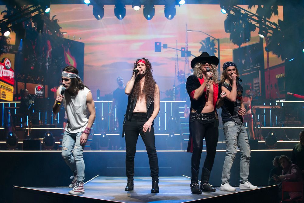 Oh what a night I Globen. Fotograf Rebecca Nordin. Peter Johansson, David Lindgren, Robert Rydberg och Bruno Mitsogiannis.