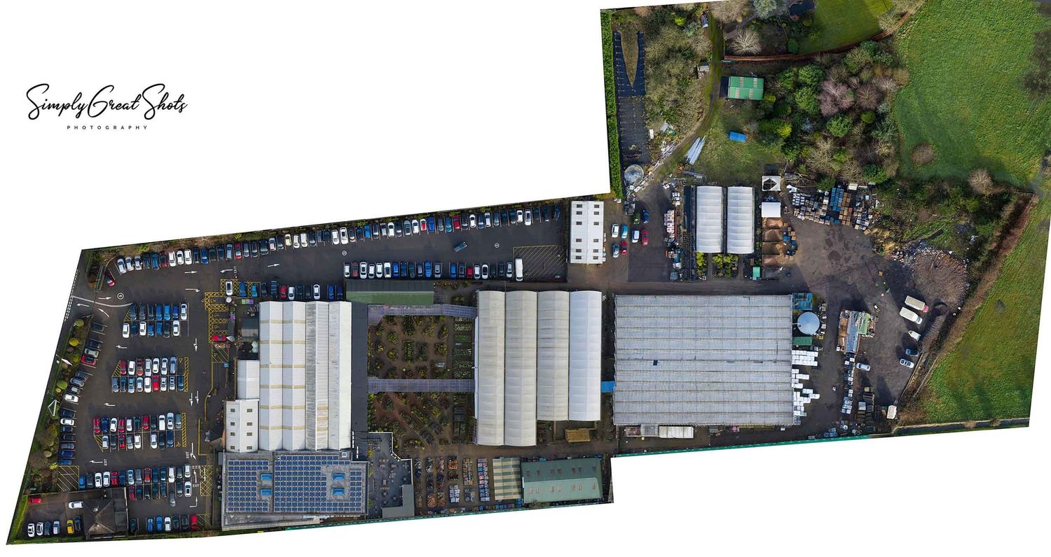 Aerial photography of a commercial property