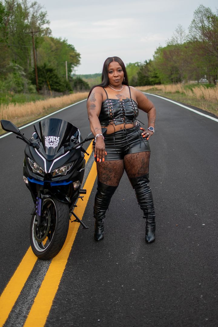 Motorcycle Boudoir Session. Outdoor boudoir. Biker photo shoots, women bikers In MD