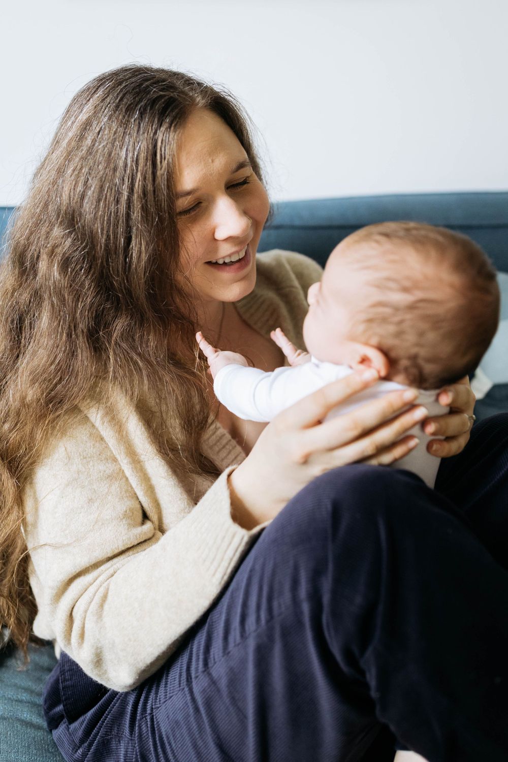 mum looking at her baby boy