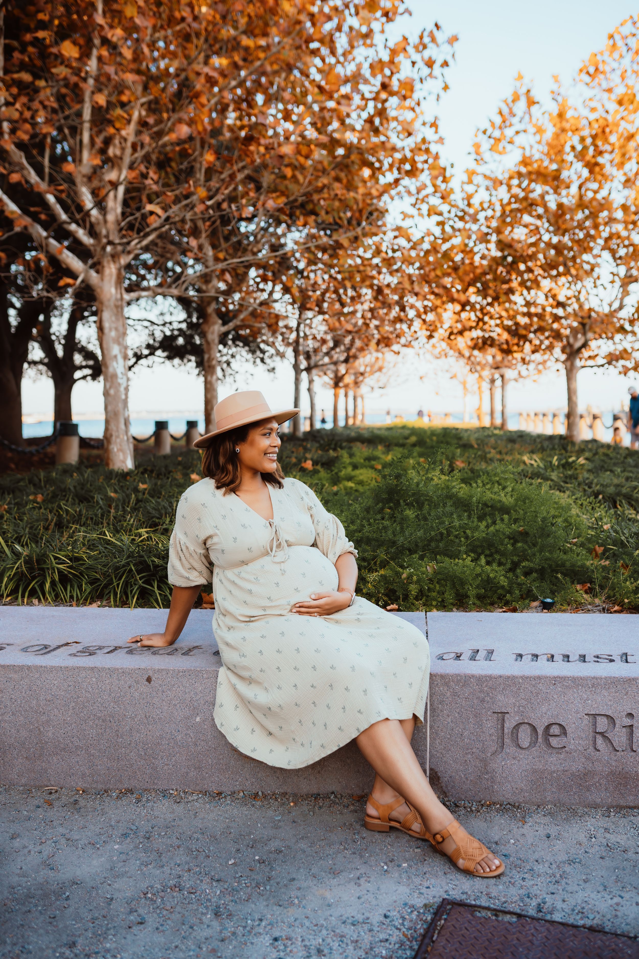 Charleston, sunset, maternity, golden hour, photographer, new mother, motherhood