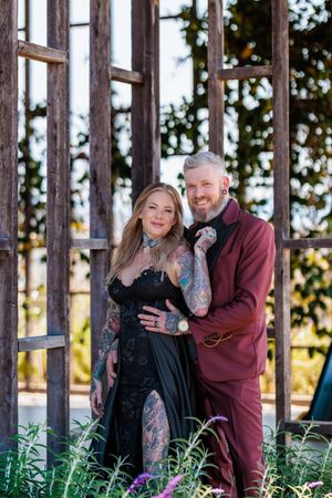 Wedding Photography Black Dress Lavender Farm, Scenic Rim