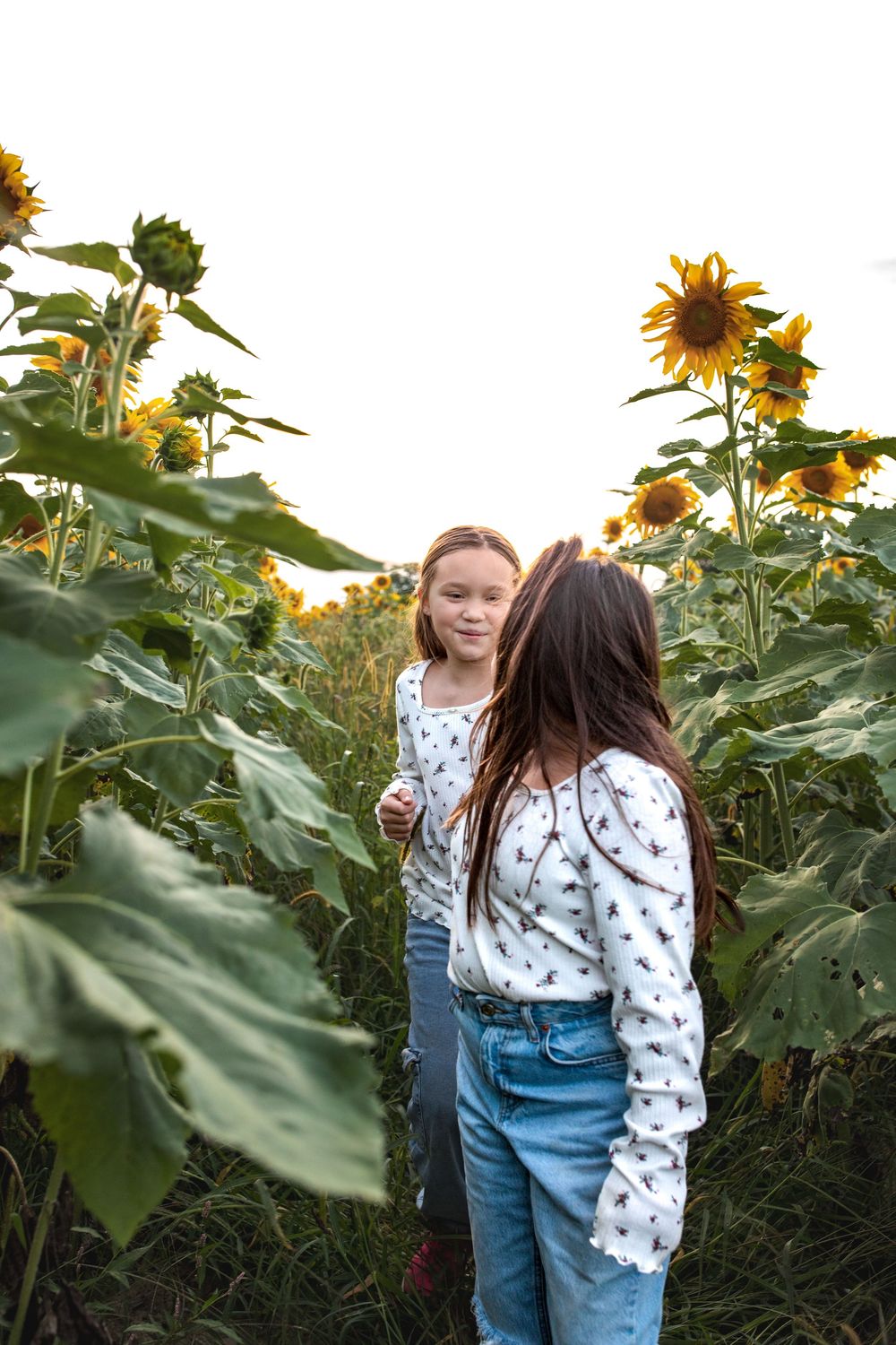 Glo Photo and Design captures sunset family photography session at Medina Sunflower fields