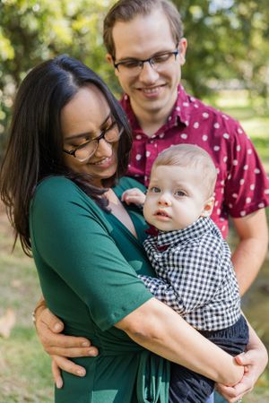 Family session in Irvine with one year old