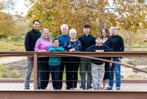 Extended family session in Irvine with parents, children and grandchildren