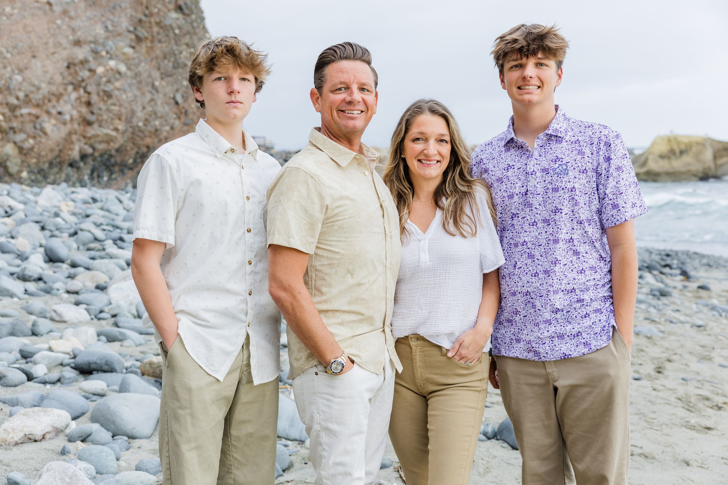 Family session on the beach in Dana Point