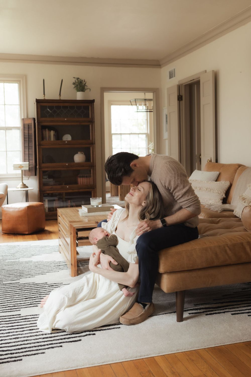 in-home lifestyle newborn photographer session in Columbia Missouri