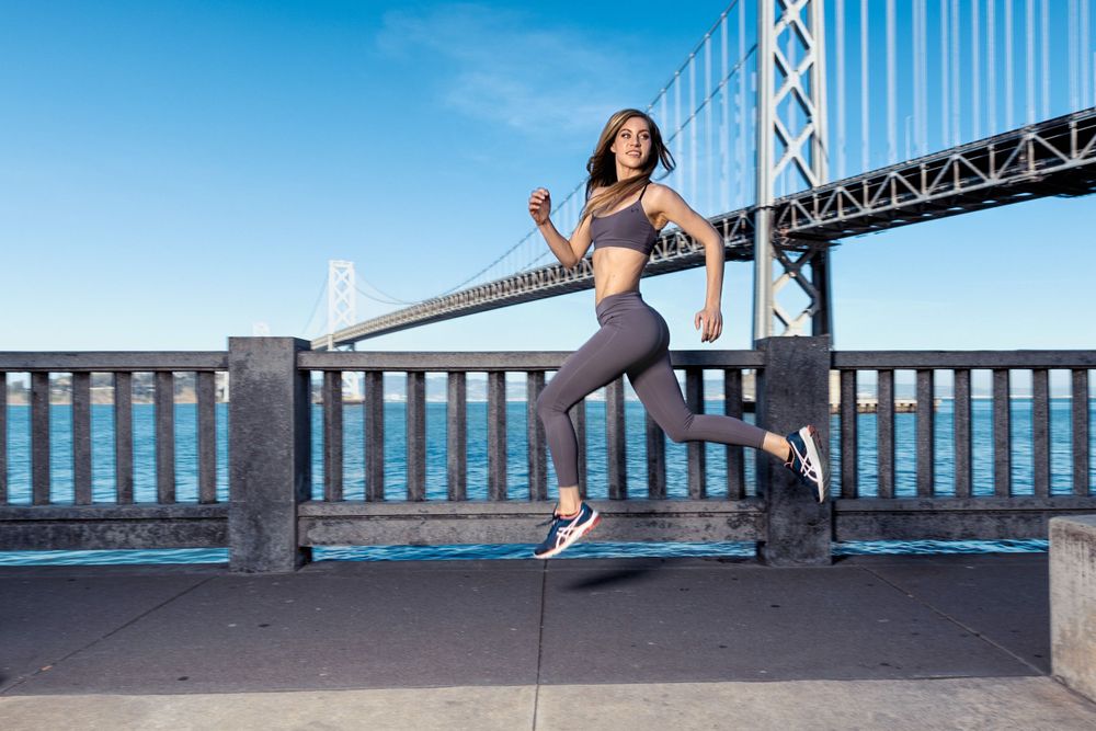 Bay Bridge running photograph