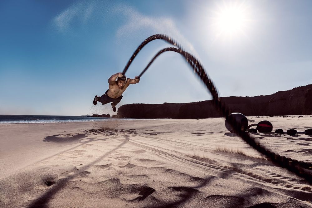 SF Bay Area battle ropes photograph