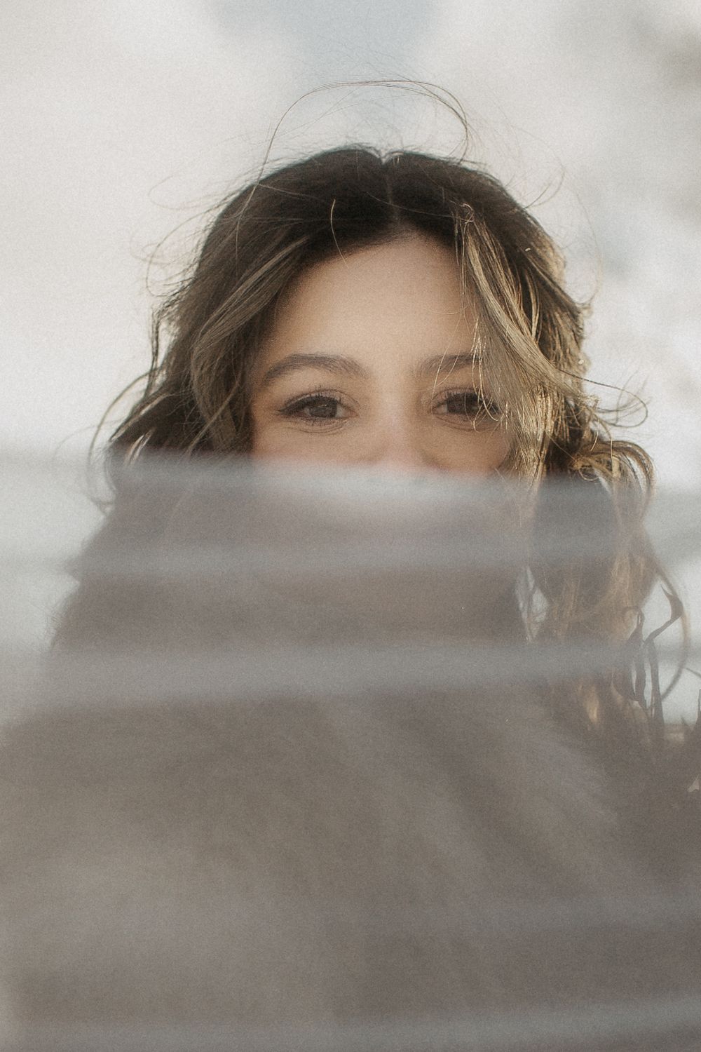 Artistic closeup portrait with soft dreamy focus and natural lighting.