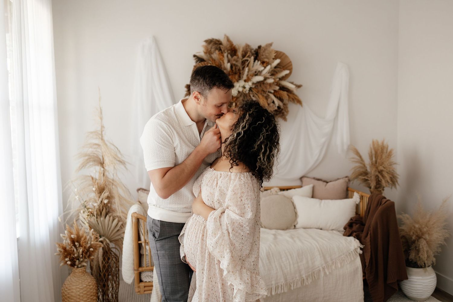 utah studio maternity photo session