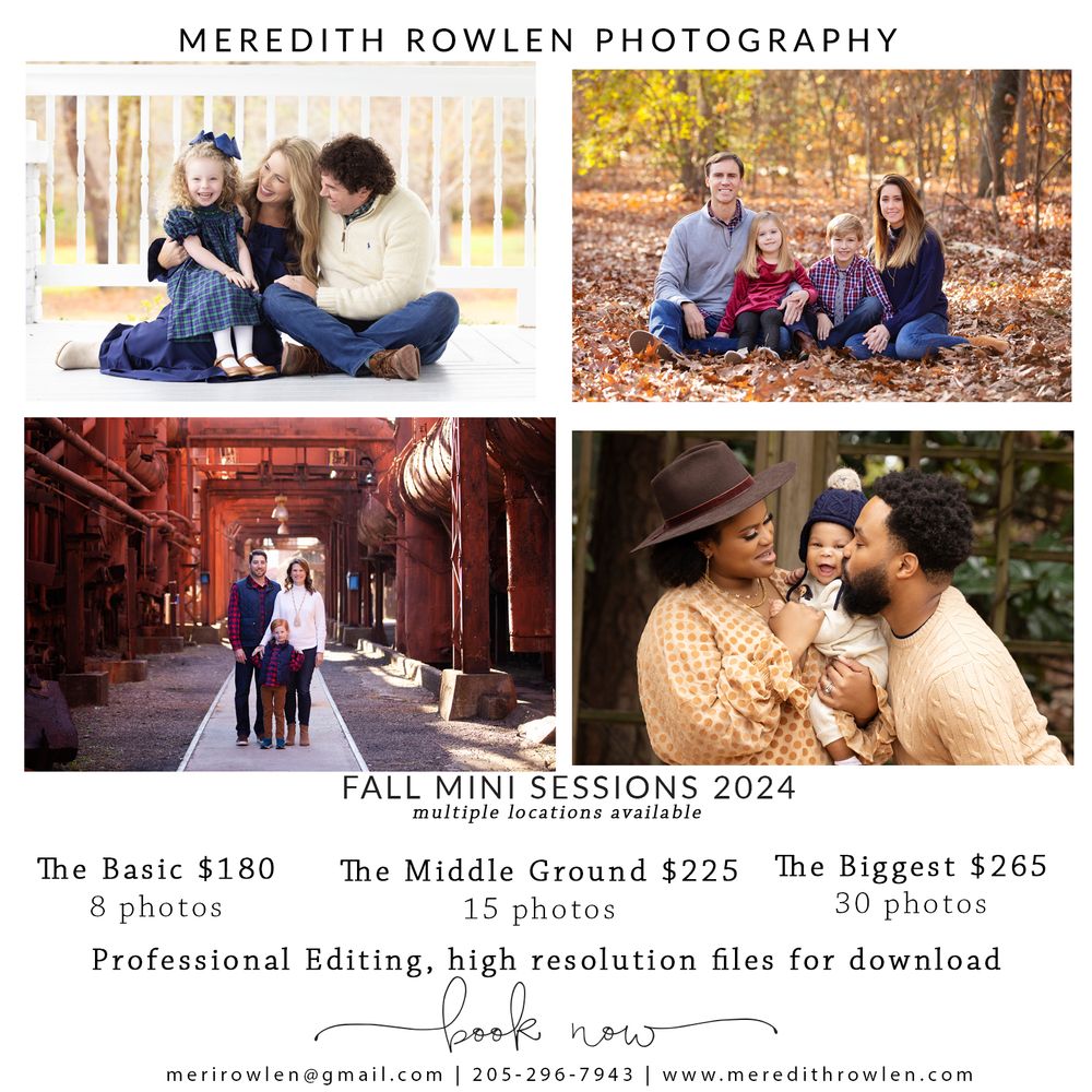 Meredith Rowlen is an award winning Childrens Photographer in Birmingham AL with over 20 years of photography experience.
