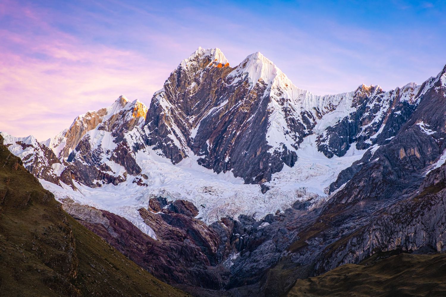 Cordillera Huayhuash at sunset