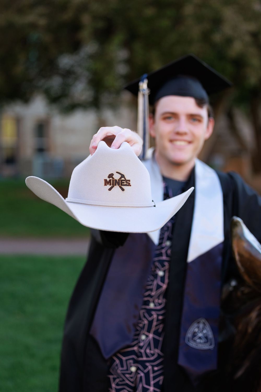 Engineer hat showcase for graduation photo