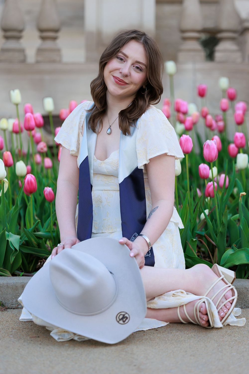 feminine college graduation photo