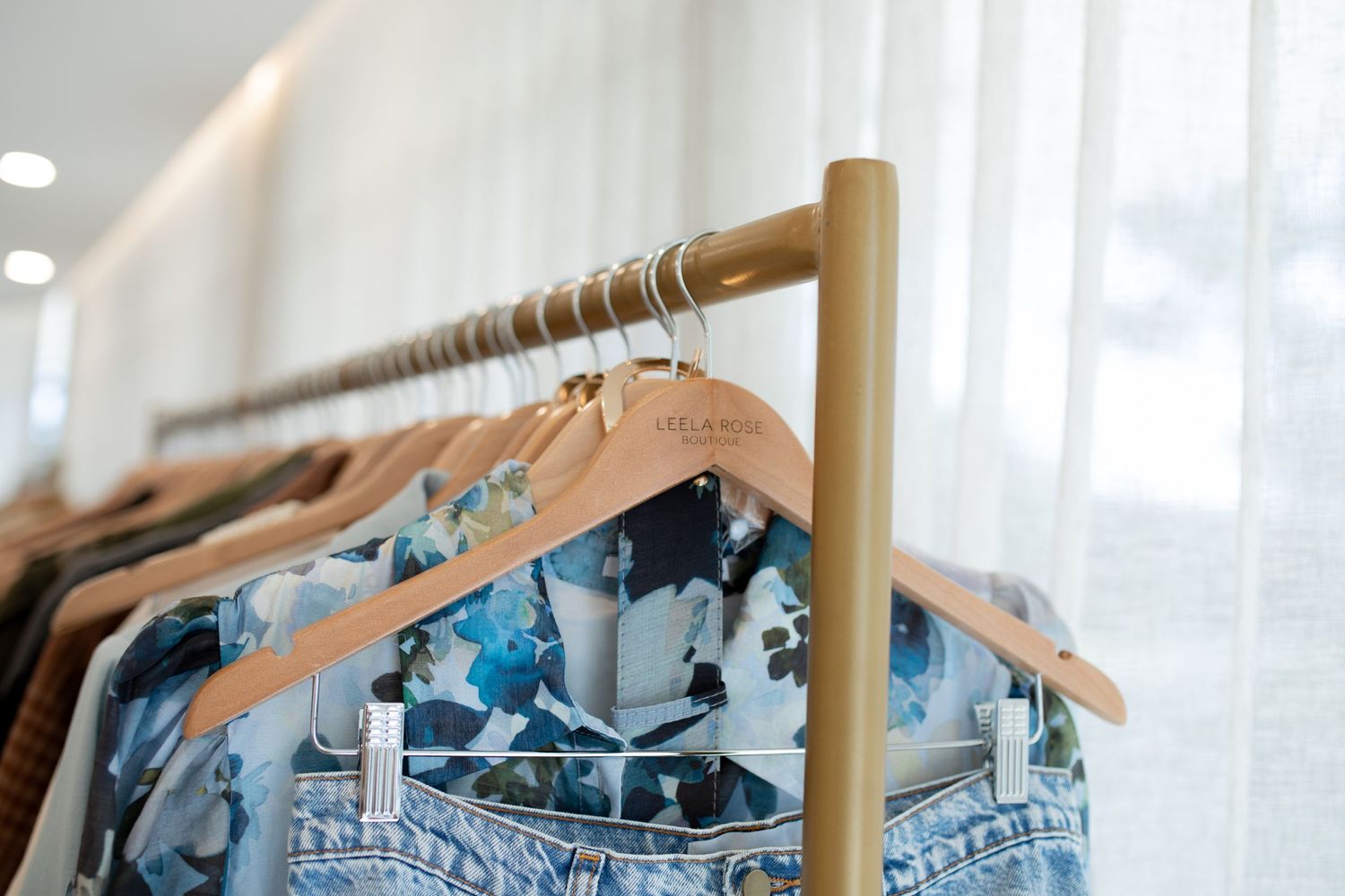Content creation for a clothing boutique's social media.