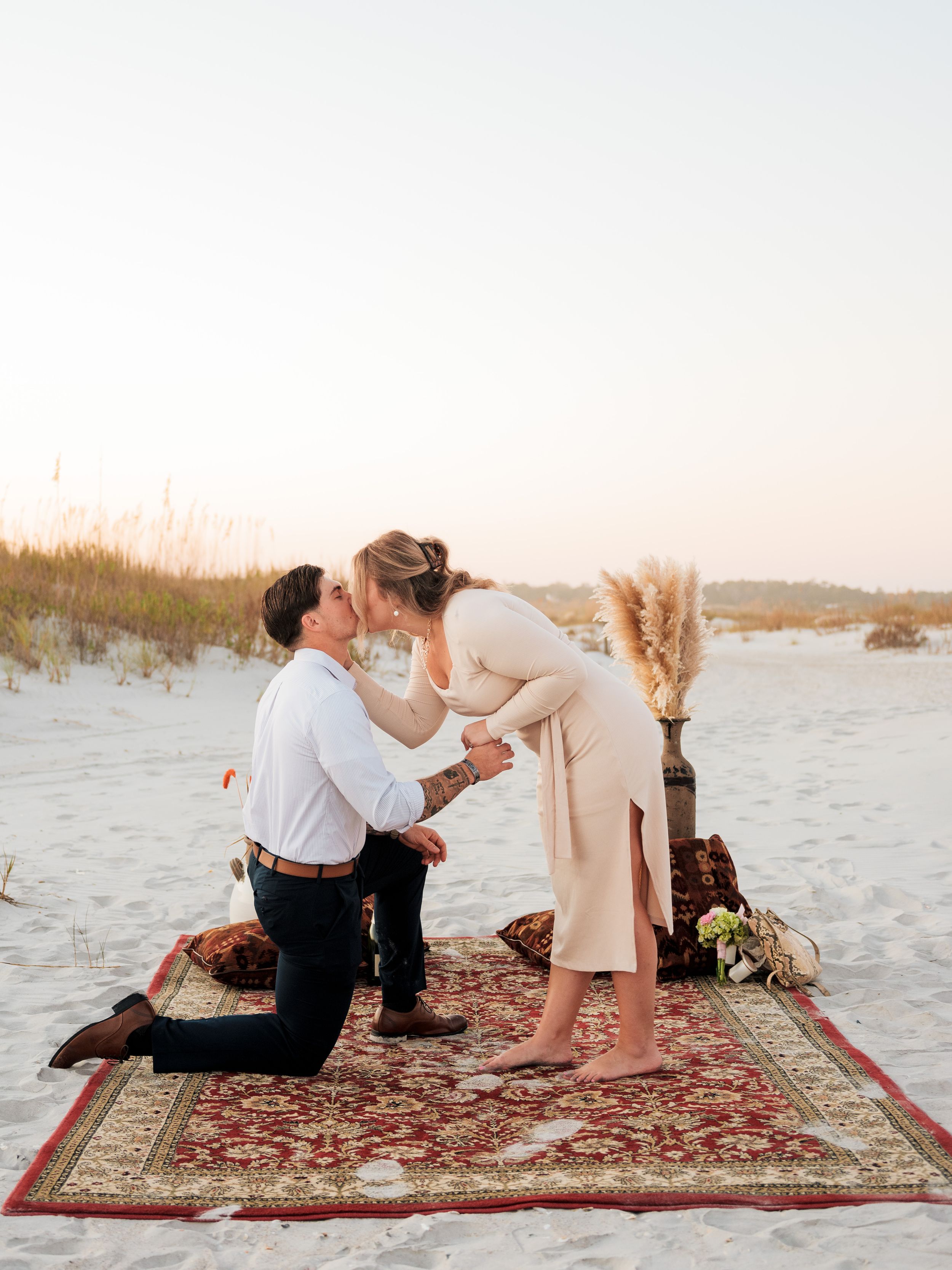 Boho Beach Engagement Session | Wilmington Engagement Photographer