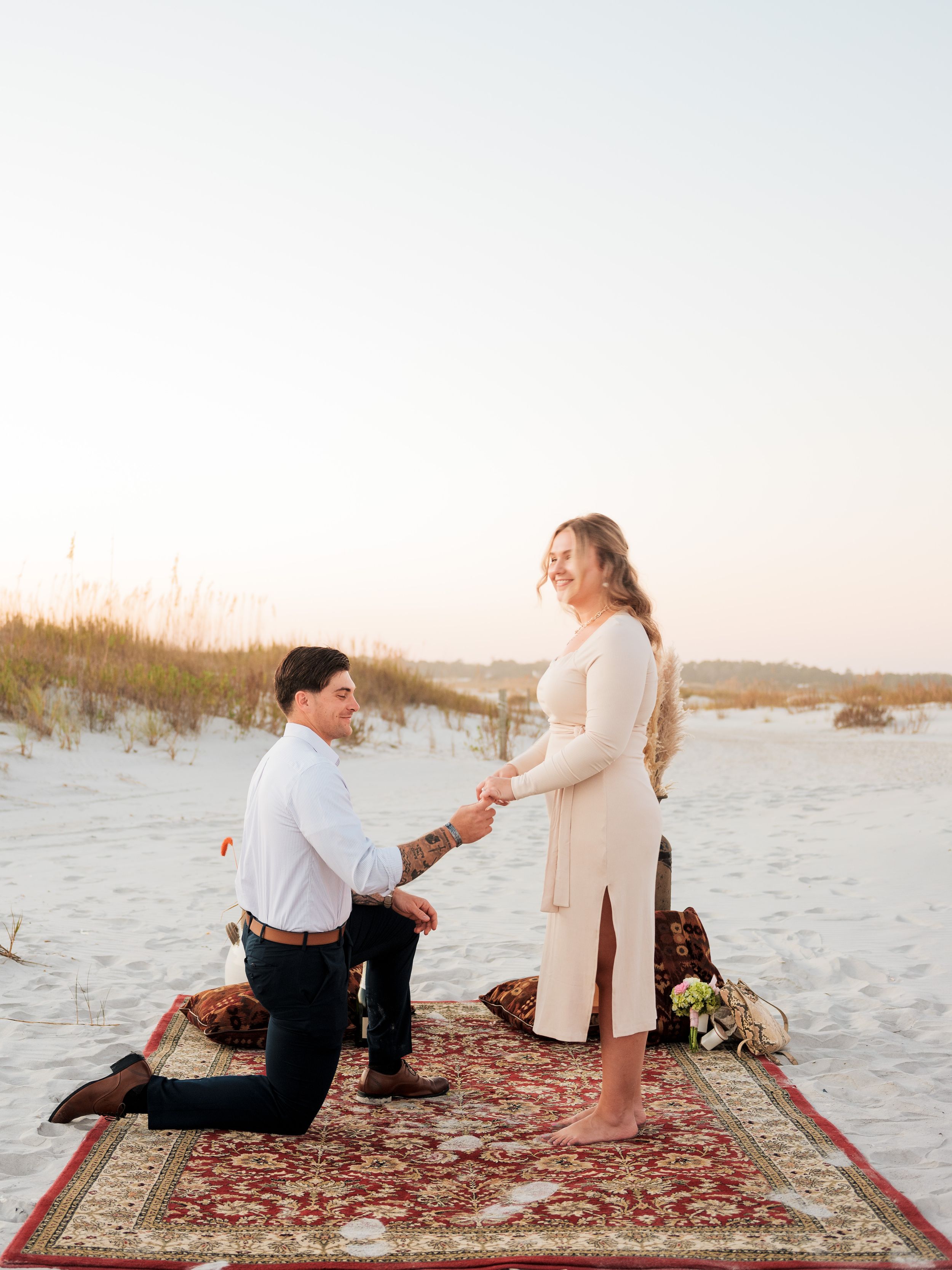 Boho Beach Engagement Session | Wilmington Engagement Photographer