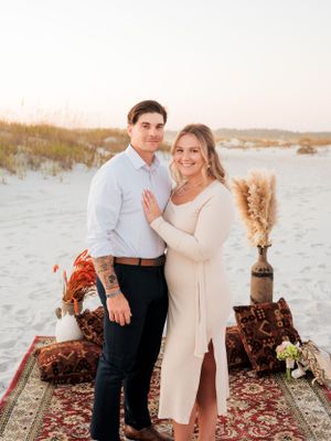 Boho Beach Engagement Session | Wilmington Engagement Photographer