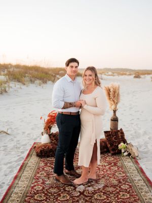 Boho Beach Engagement Session | Wilmington Engagement Photographer