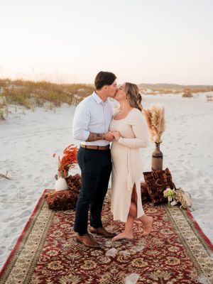 Boho Beach Engagement Session | Wilmington Engagement Photographer