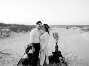 Boho Beach Engagement Session | Wilmington Engagement Photographer