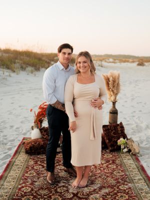 Boho Beach Engagement Session | Wilmington Engagement Photographer