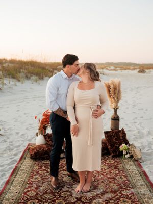 Boho Beach Engagement Session | Wilmington Engagement Photographer