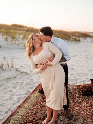 Boho Beach Engagement Session | Wilmington Engagement Photographer