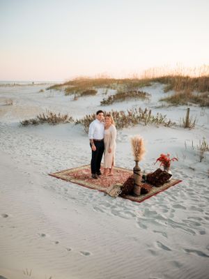 Boho Beach Engagement Session | Wilmington Engagement Photographer