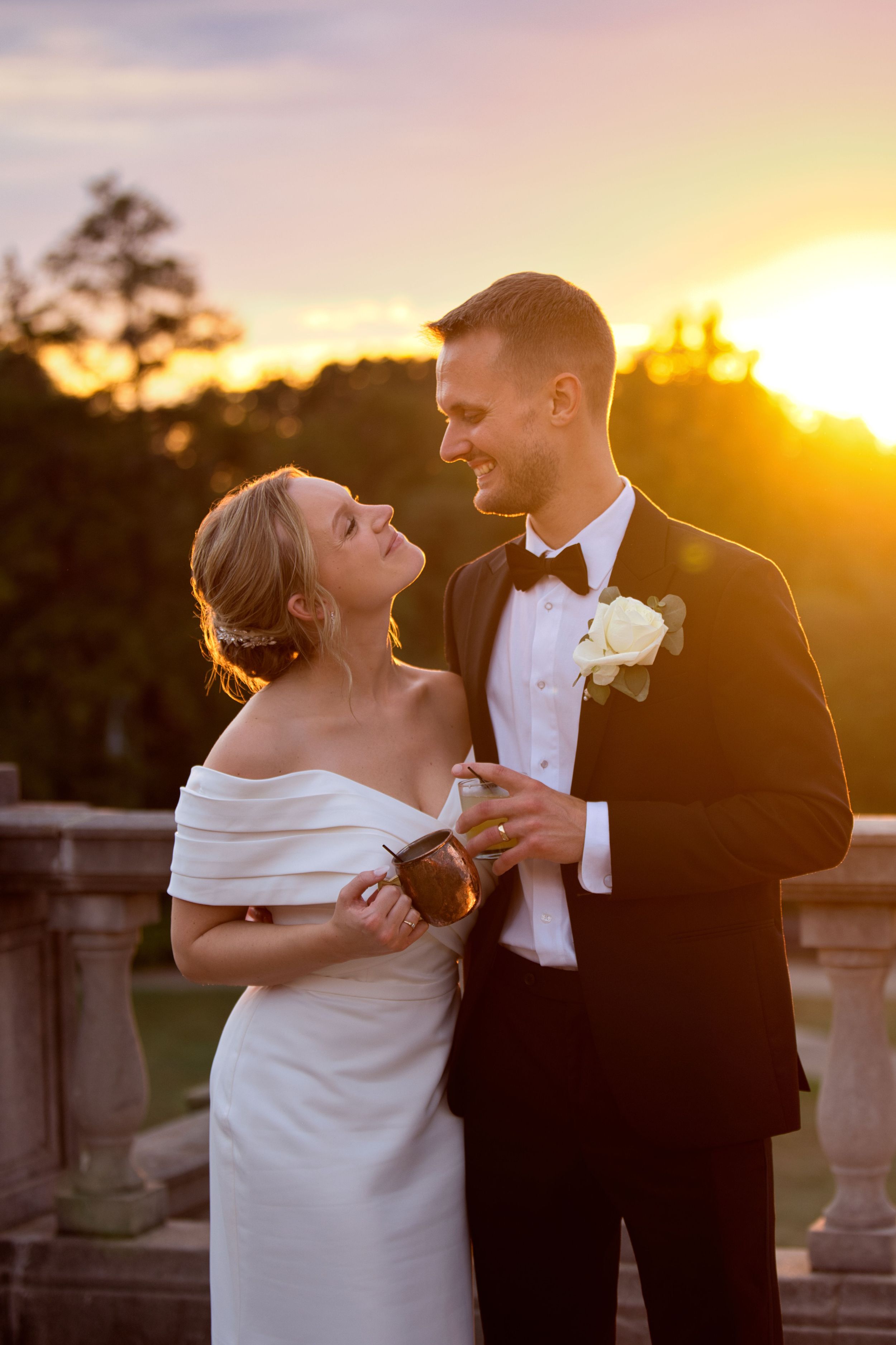Bride and Groom Couple's portraits after the ceremony downtown Cincinnati Ohio wedding venue : Cincinnati Wedding Photographer