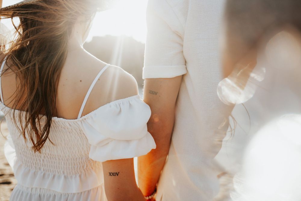 Close-up shot of white summer clothing in warm sunlight.