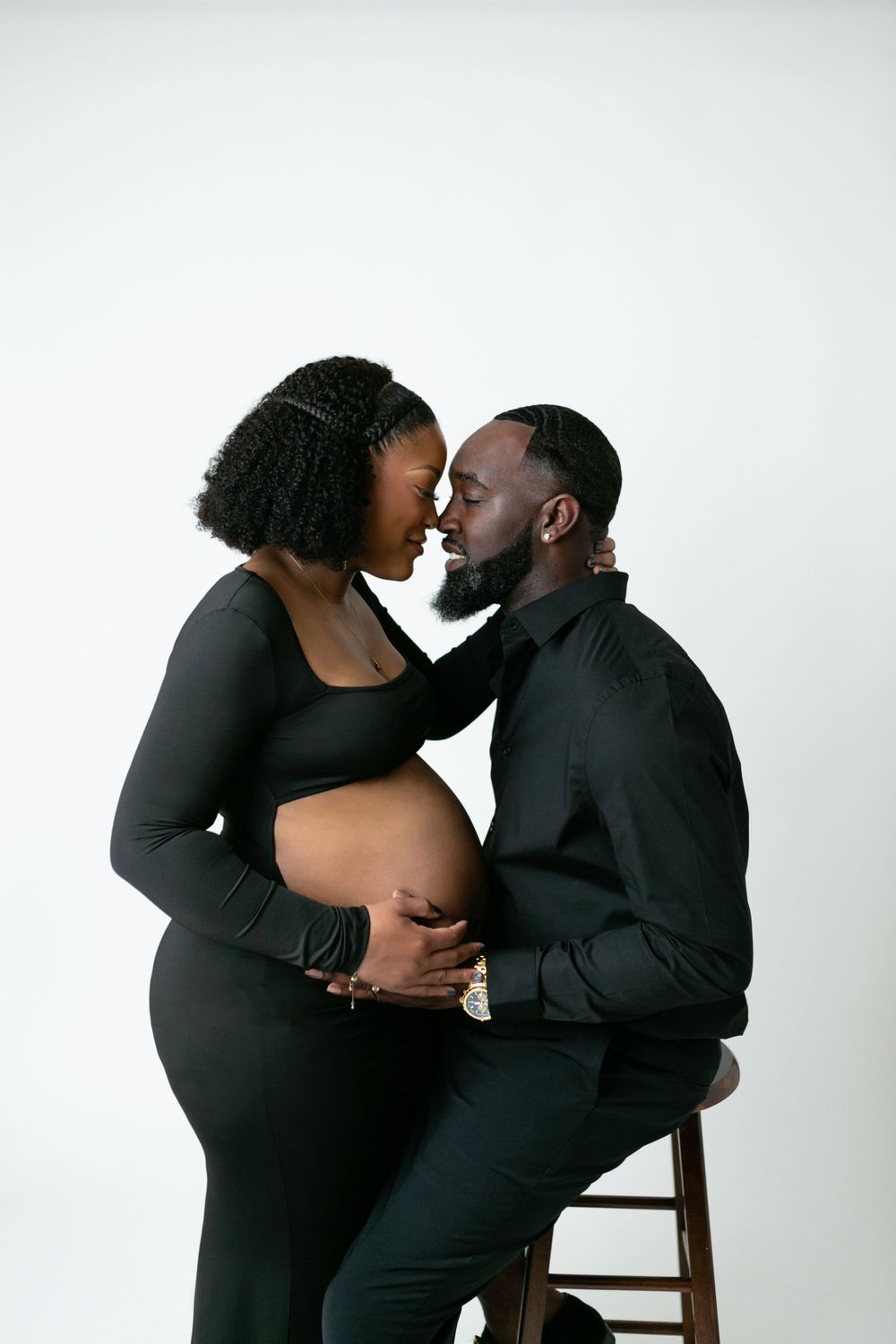 Orlando Maternity Photography, black dress maternity outfit idea, Sanford Maternity Photography