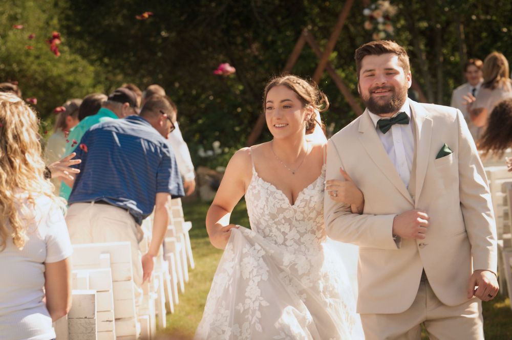 ceremony for bride and groom in spokane washington