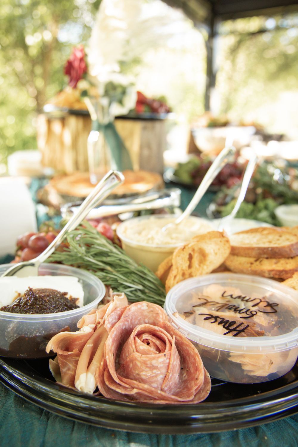 food details at a wedding reception