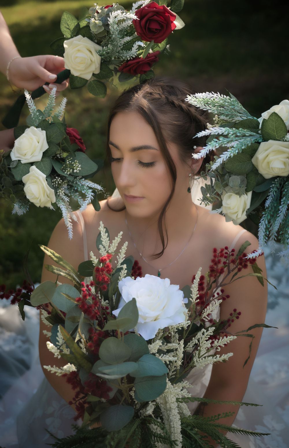 A dreamy bride in a portrait in spokane washington