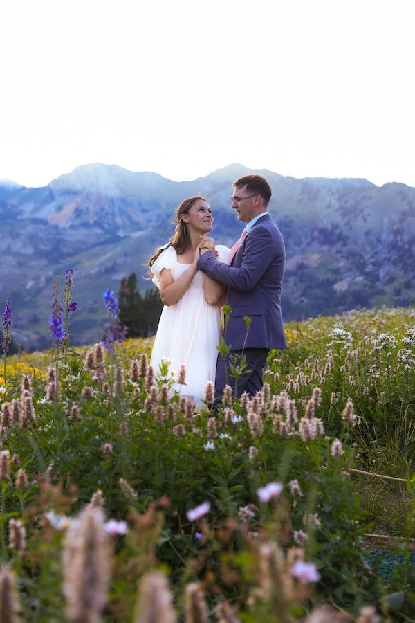 crested butte elopement among wildflowers