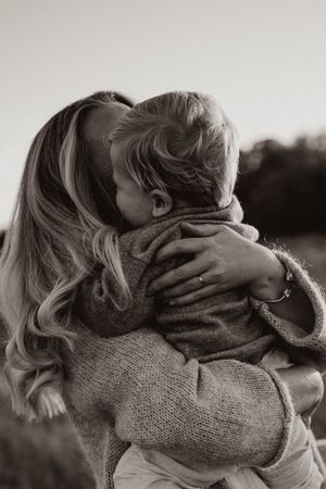 Mamma med sin son