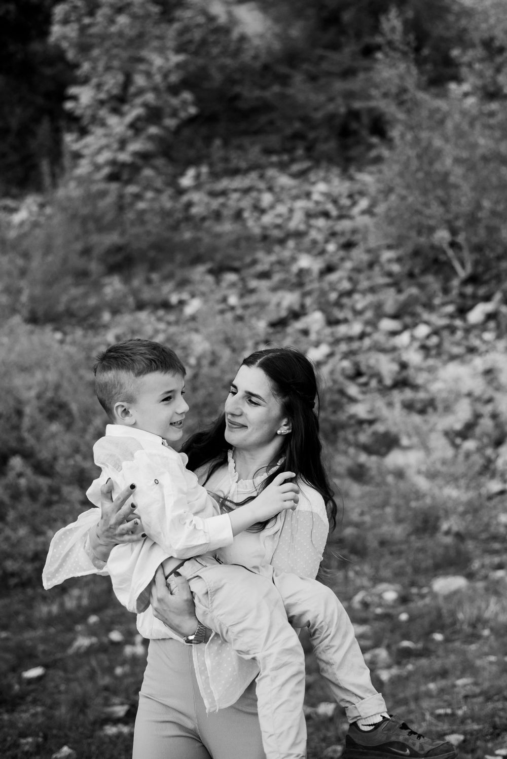 máma se synem na vyhlídce Hády, fotografka Brno