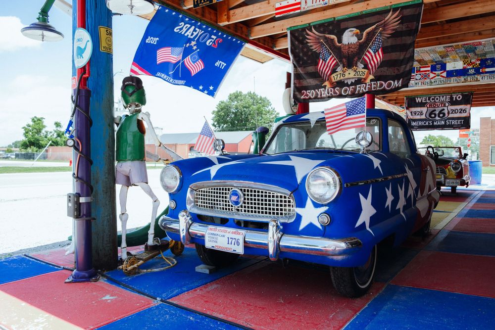 Crosstar Flag and Tag Museum of Afton, Oklahoma on Route 66. June 11, 2026.