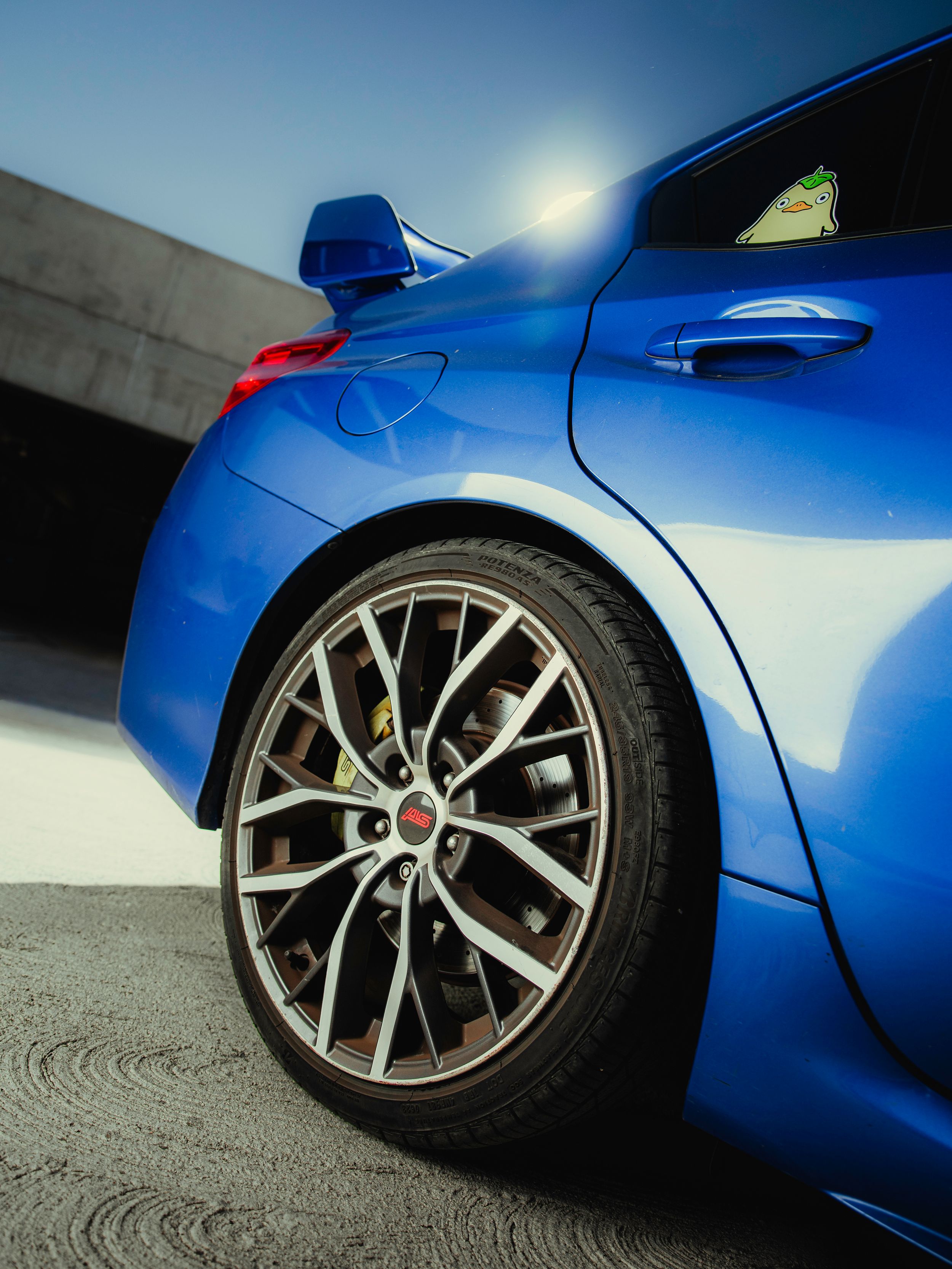 2021 Subaru STI in World Rally Blue