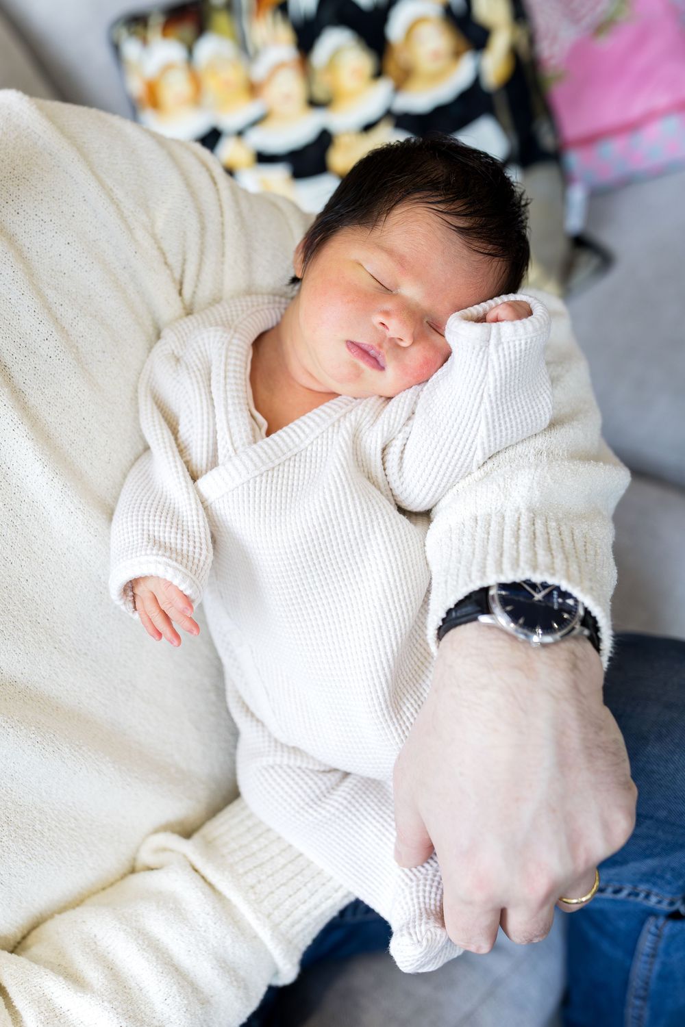 sleepy baby photos at home